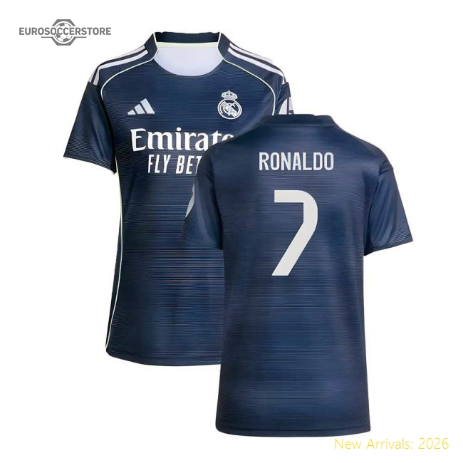 2025-2026 Real Madrid Authentic Away Shirt (Womens) (Ronaldo 7)-The Soccer Shirt Hub