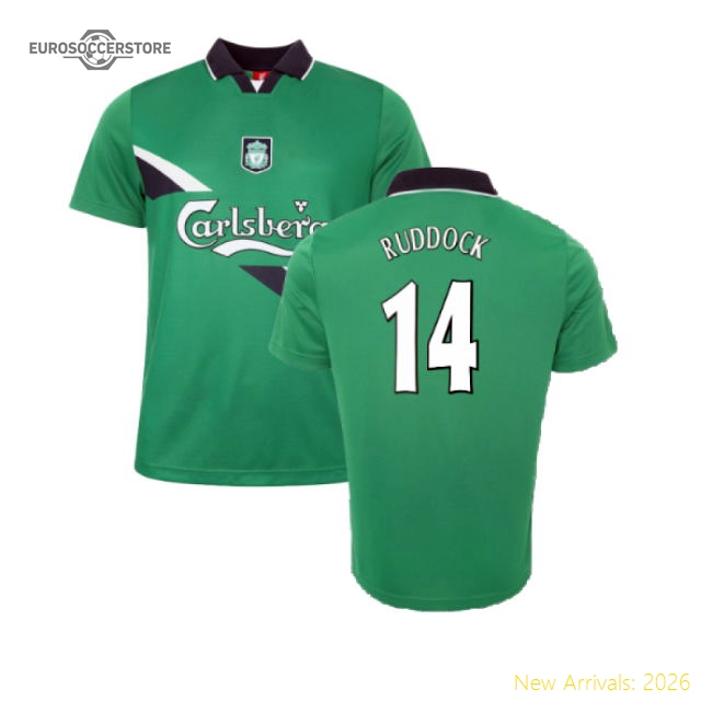 1999-2000 Liverpool Away Retro Shirt (RUDDOCK 14)-The Soccer Shirt Hub
