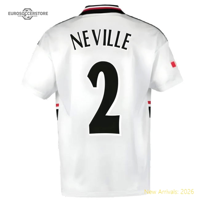 1999 Manchester United Away Football Shirt (NEVILLE 2)-The Soccer Shirt Hub