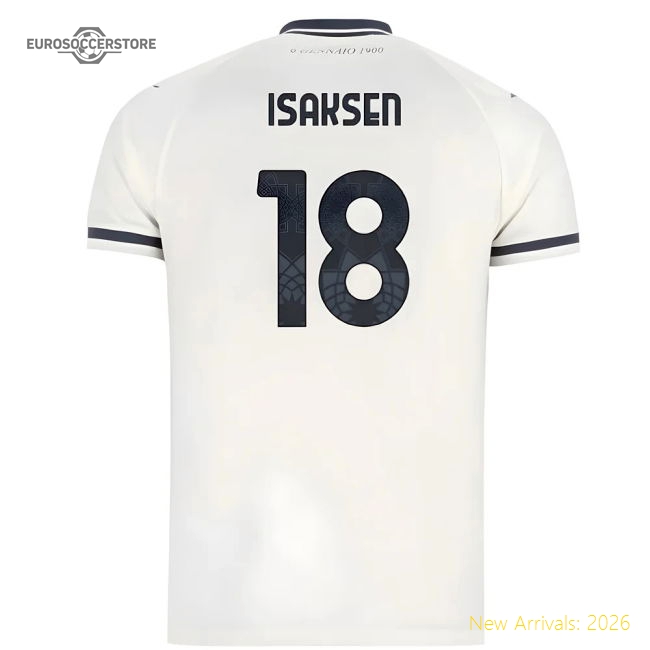 2025-2026 Lazio Away Shirt - Kids (Isaksen 18)-The Soccer Shirt Hub