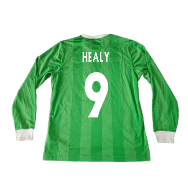 Northern Ireland 2010-12 Long Sleeve Home Shirt ((Good) XL) (Healy 9)-The Soccer Shirt Hub