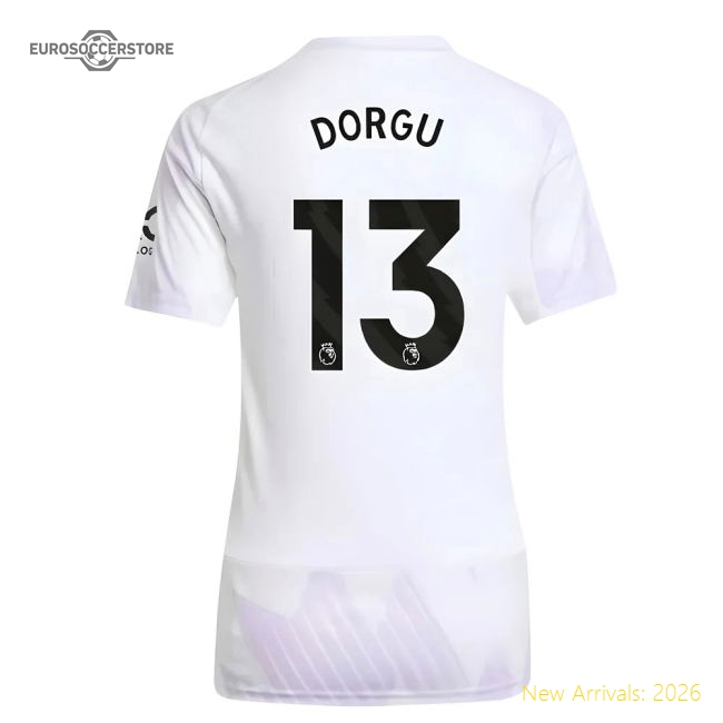 2025-2026 Man Utd Away Shirt (Womens) (Dorgu 13)-The Soccer Shirt Hub