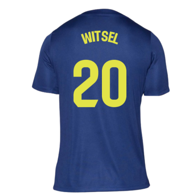 2025-2026 Atletico Madrid Pre-Match Shirt (Blue-Yellow) (Witsel 20)-The Soccer Shirt Hub