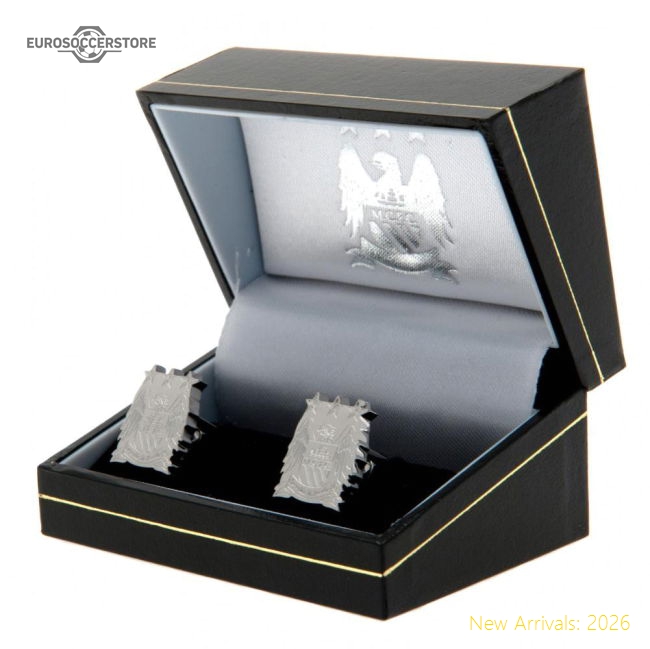 Manchester City FC Stainless Steel Formed Retro Cufflinks-The Soccer Shirt Hub
