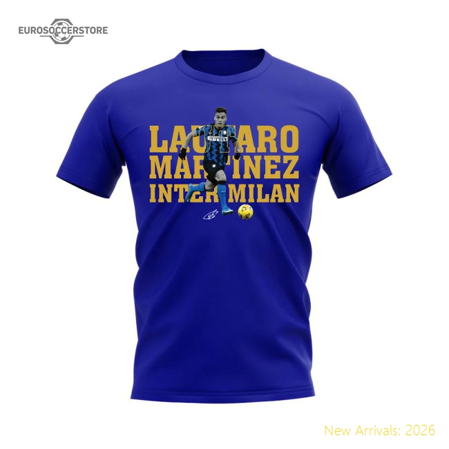 Lautaro Martinez Inter Milan Player Tee (Royal Blue)-The Soccer Shirt Hub