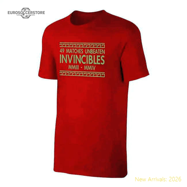 The Invincibles 49 Unbeaten T-Shirt (Red) (Your Name)-The Soccer Shirt Hub