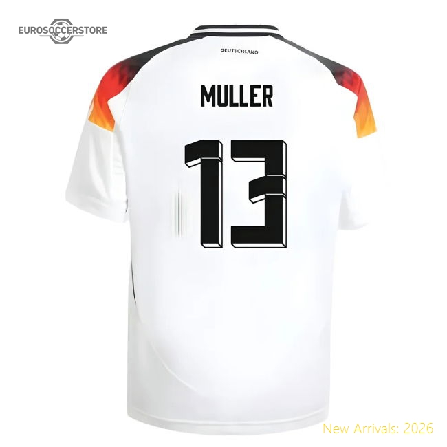 2024-2025 Germany Home Shirt (Kids) (Muller 13)-The Soccer Shirt Hub
