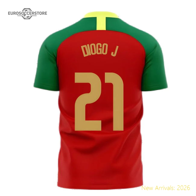 Portugal 2025-2026 Home Concept Football Kit (Airo) (DIOGO J. 21)-The Soccer Shirt Hub