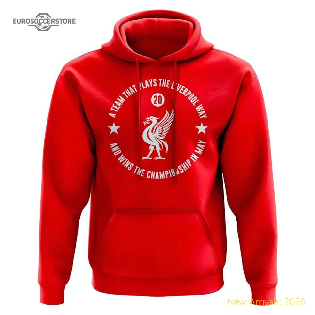 The Liverpool Way Champions 2024-25 Hoody (Red)-The Soccer Shirt Hub