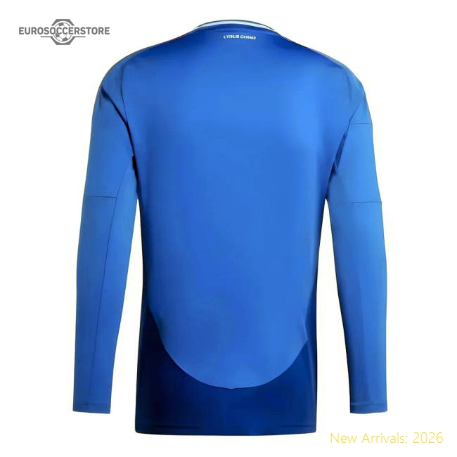 2024-2025 Italy Long Sleeve Home Shirt (Your Name)-The Soccer Shirt Hub