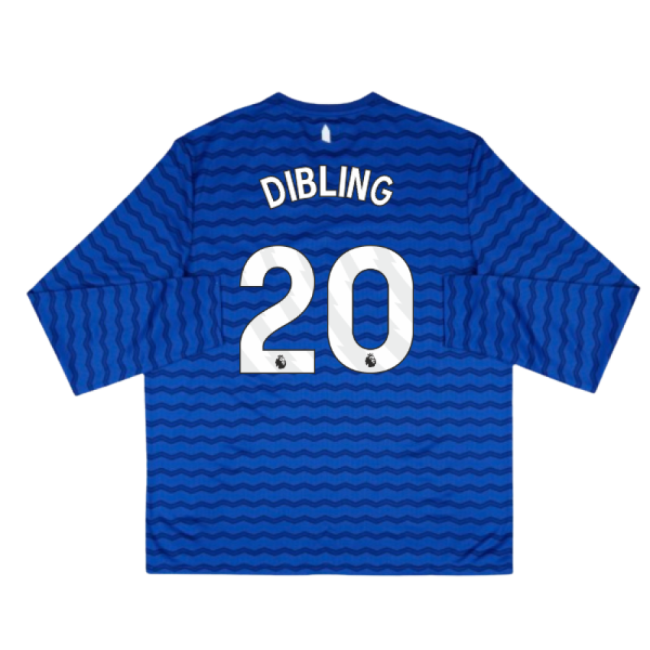 2025-2026 Everton Home Long Sleeve Shirt (Dibling 20)-The Soccer Shirt Hub