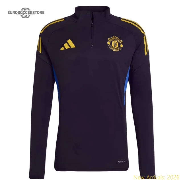 2025-2026 Man Utd EU Training Top (Black)-The Soccer Shirt Hub