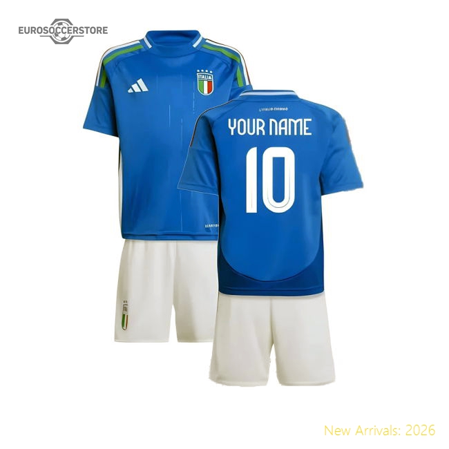 2024-2025 Italy Home Mini Kit (Your Name)-The Soccer Shirt Hub