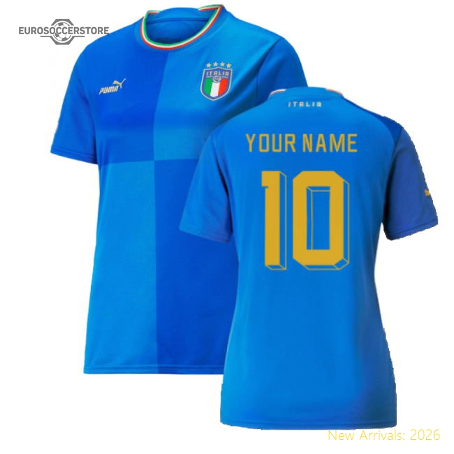 2022-2023 Italy Home Shirt (Ladies) (Your Name)-The Soccer Shirt Hub