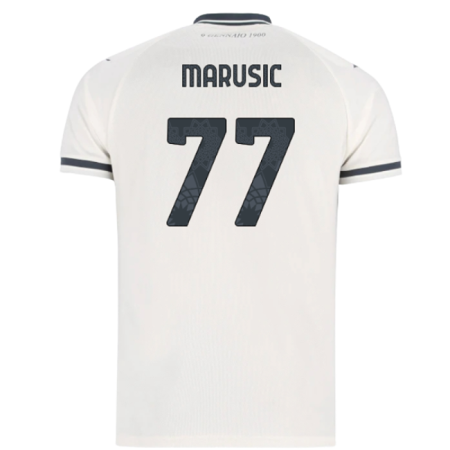 2025-2026 Lazio Away Shirt - Kids (Marusic 77)-The Soccer Shirt Hub