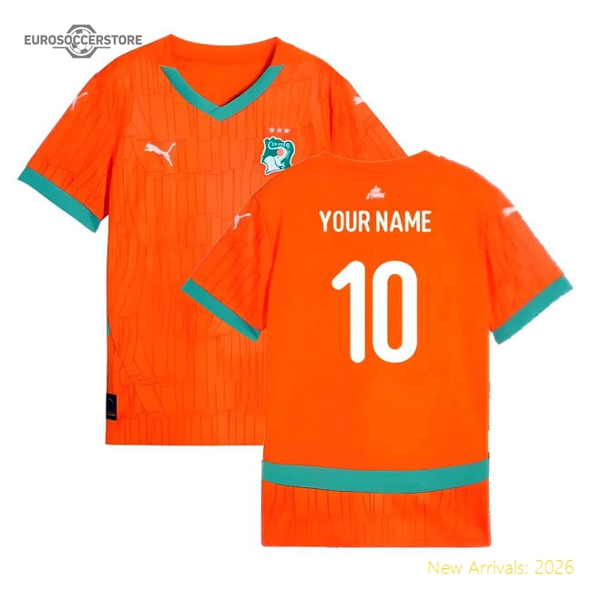 2024-2025 Ivory Coast Home Shirt (Kids) (Your Name)-The Soccer Shirt Hub