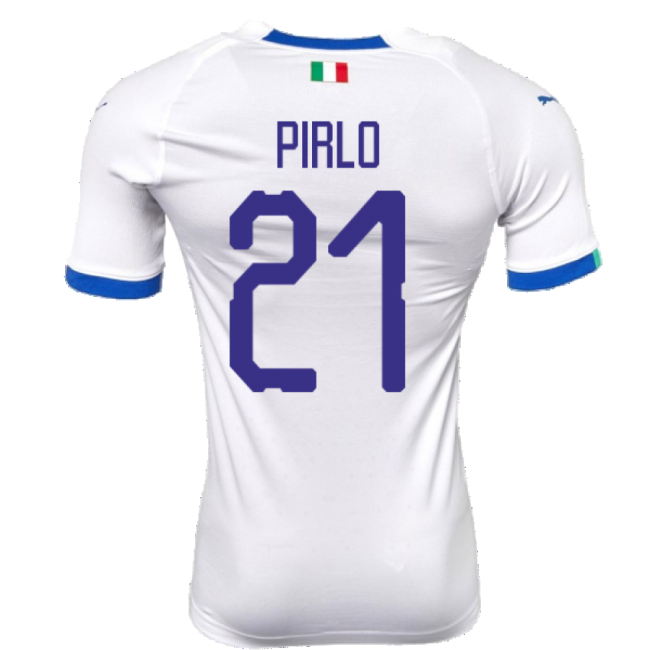 2018-2019 Italy Away evoKIT Away Shirt (Pirlo 21)-The Soccer Shirt Hub