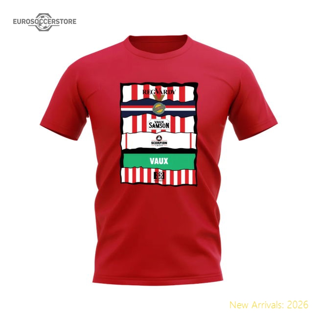 Sunderland Shirt Sponsor History T-shirt (Red)-The Soccer Shirt Hub