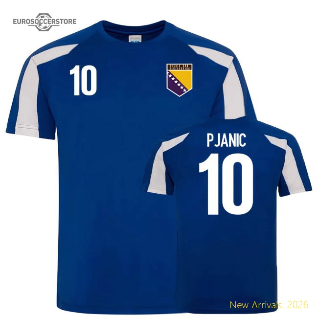 Bosnia and Herzegovina Sports Training Jerseys (Pjanic 10)-The Soccer Shirt Hub