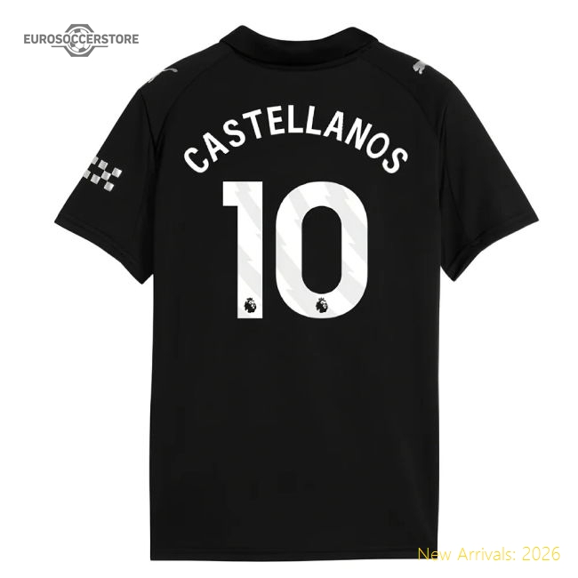 2025-2026 Man City Away Mini Kit (Castellanos 10)-The Soccer Shirt Hub