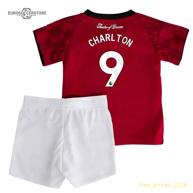2025-2026 Man Utd Home Baby Kit (Charlton 9)-The Soccer Shirt Hub