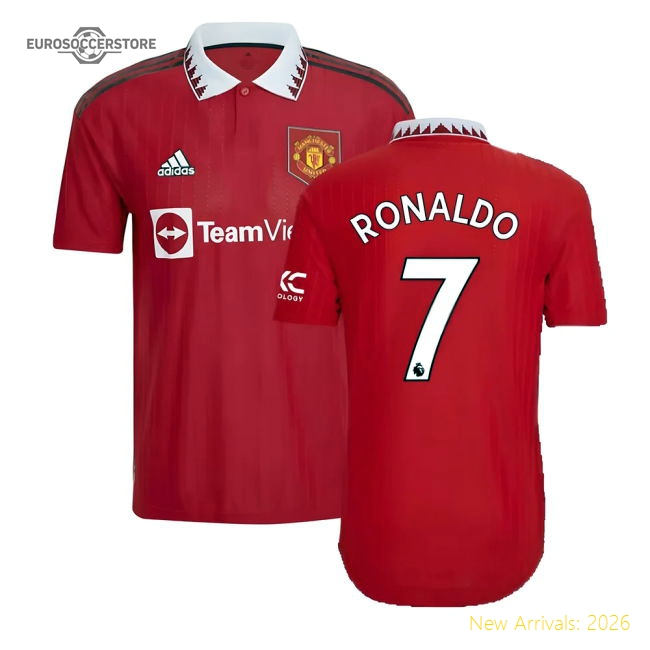 2022-2023 Man Utd Authentic Home Shirt (RONALDO 7)-The Soccer Shirt Hub