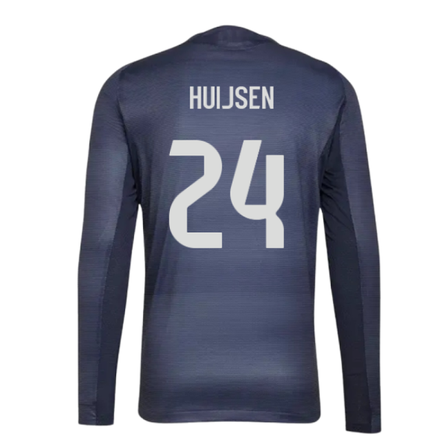 2025-2026 Real Madrid Long Sleeve Away Shirt (Huijsen 24)-The Soccer Shirt Hub