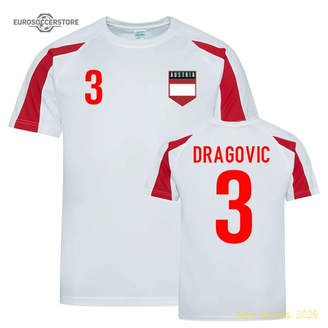 Aleksandar Dragovic Austria Sports Training Jersey (White-Red)-The Soccer Shirt Hub