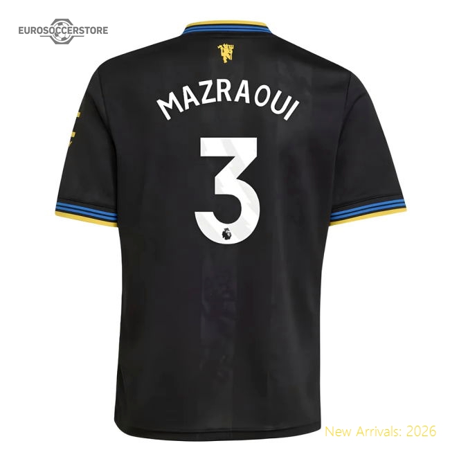 2025-2026 Man Utd Third Shirt (Kids) (Mazraoui 3)-The Soccer Shirt Hub