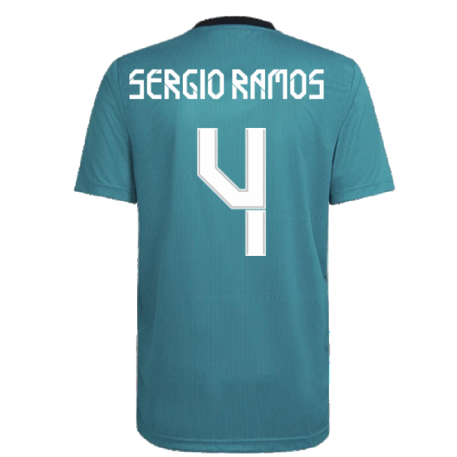 Real Madrid 2021-2022 Third Shirt (SERGIO RAMOS 4)-The Soccer Shirt Hub