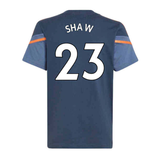 2022-2023 Man Utd Training Tee (Crew Navy) - Kids (SHAW 23)-The Soccer Shirt Hub