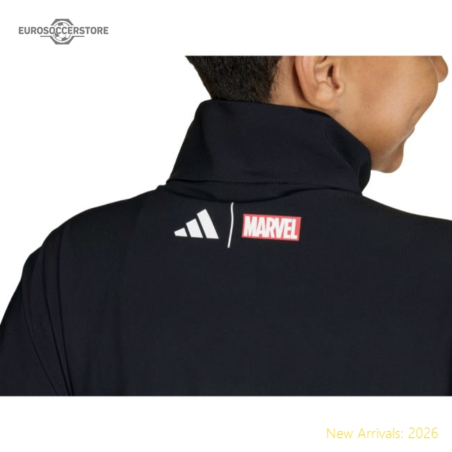 2025-2026 Real Madrid Anthem Jacket (Black) - Kids-The Soccer Shirt Hub