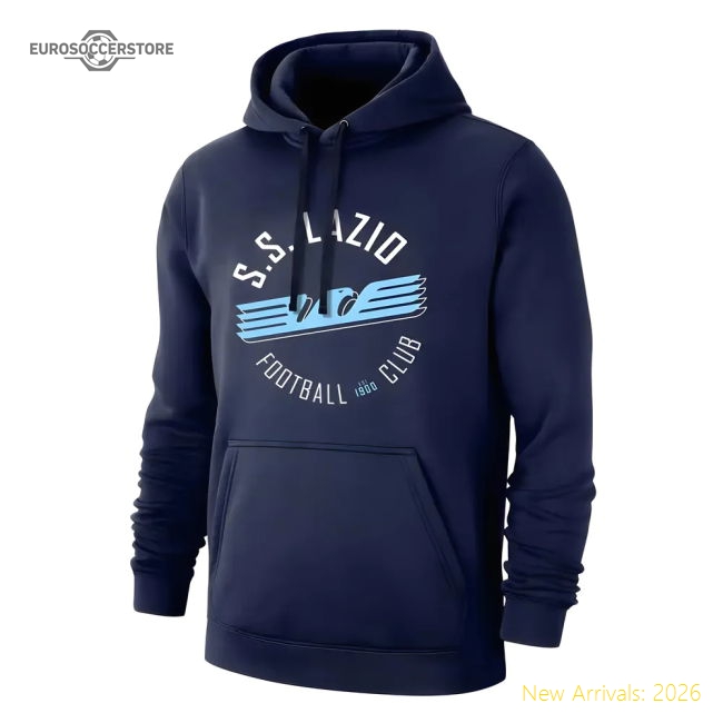 Lazio Circle footer with hood, dark blue-The Soccer Shirt Hub