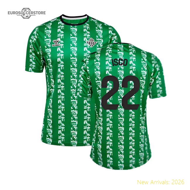 2024-2025 Real Betis Pre Game Jersey (Green) (Isco 22)-The Soccer Shirt Hub