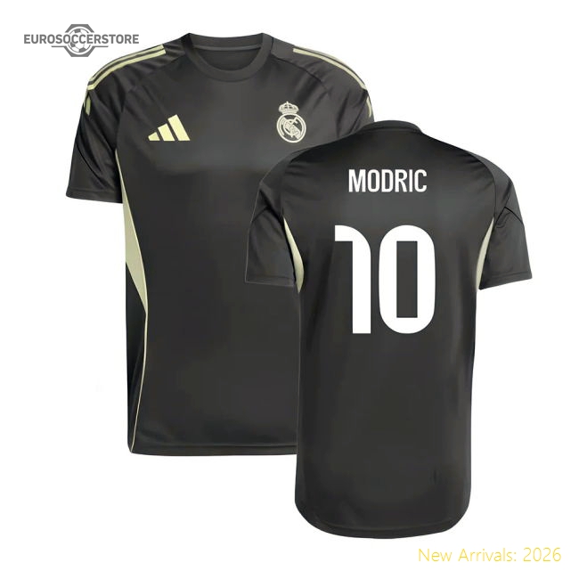 2025-2026 Real Madrid Training Jersey (Utility Grey) (Modric 10)-The Soccer Shirt Hub