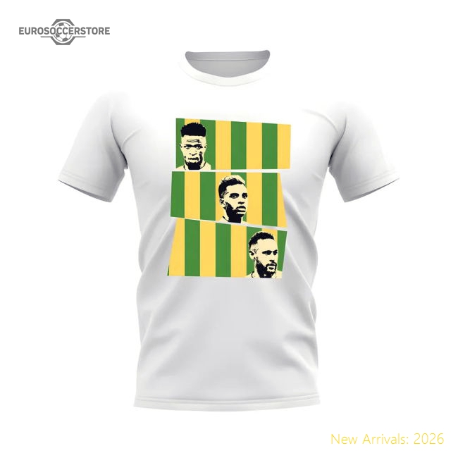 Vini Rodrygo Neymar Brazil T-Shirt (White)-The Soccer Shirt Hub
