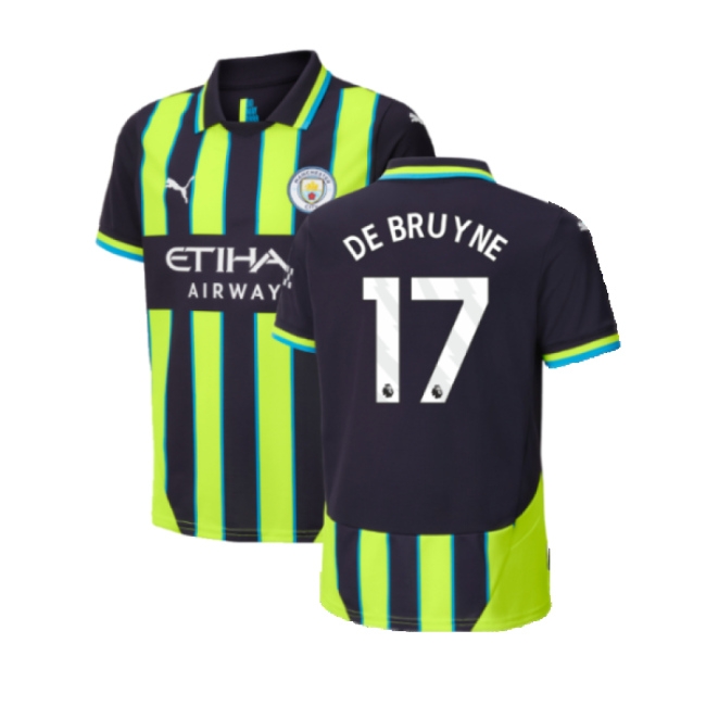 2024-2025 Man City Away Shirt (Kids) (De Bruyne 17)-The Soccer Shirt Hub