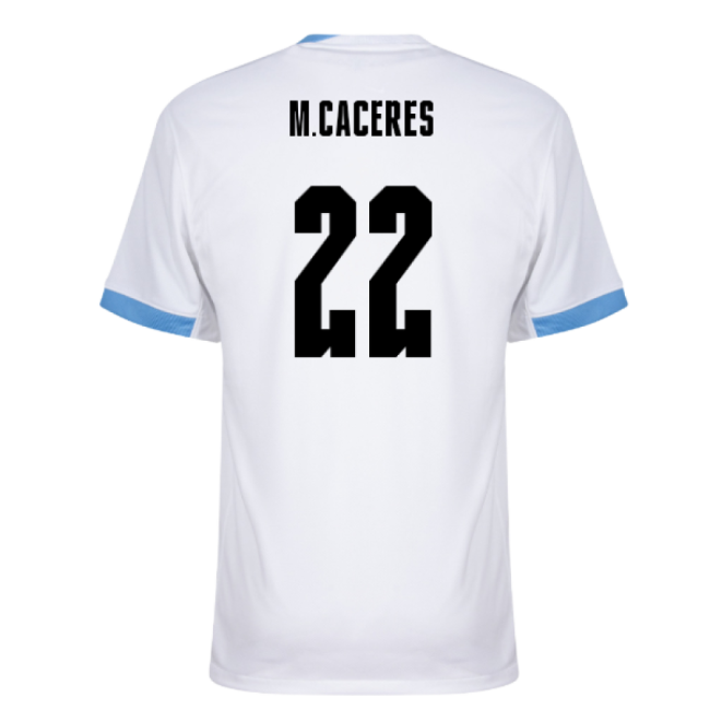 2024-2025 Uruguay Away Shirt (M.Caceres 22)-The Soccer Shirt Hub