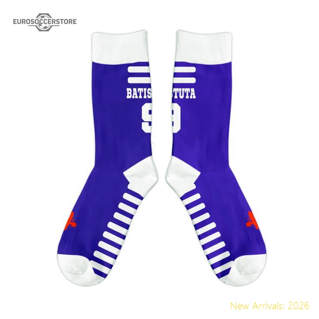Fiorentina 1998 Gabriel Batistuta Retro Football Socks-The Soccer Shirt Hub