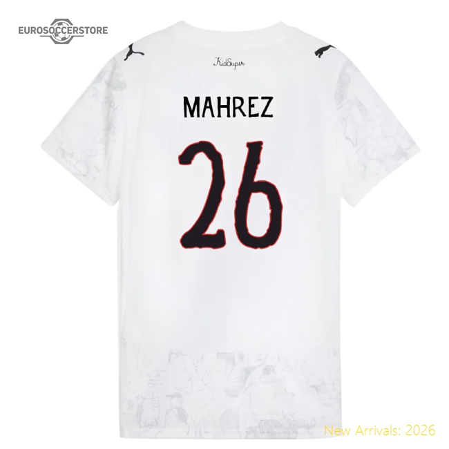 2025-2026 KIDSUPER x Manchester City CWC Shirt (White) - Womens (Mahrez 26)-The Soccer Shirt Hub