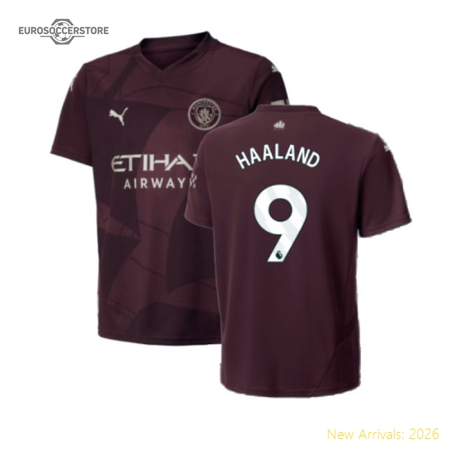 2024-2025 Man City Third Shirt (Kids) (Haaland 9)-The Soccer Shirt Hub