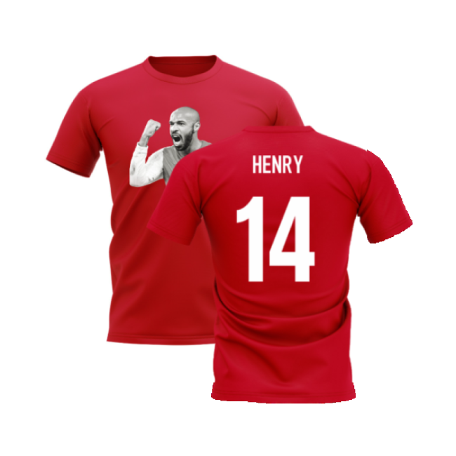 Thierry Henry Legend T-Shirt (Red) (Henry 14)-The Soccer Shirt Hub