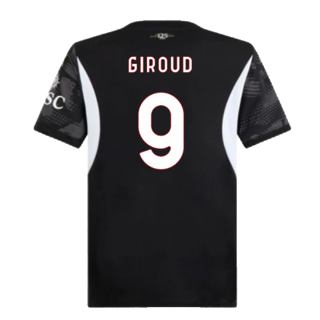 2024-2025 AC Milan Home Goalkeeper Shirt (Black) (GIROUD 9)-The Soccer Shirt Hub