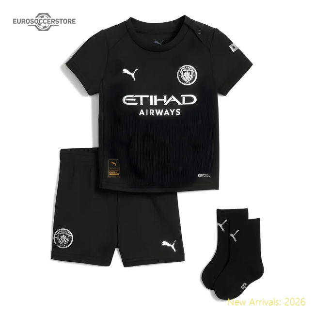 2025-2026 Man City Away Baby Kit-The Soccer Shirt Hub