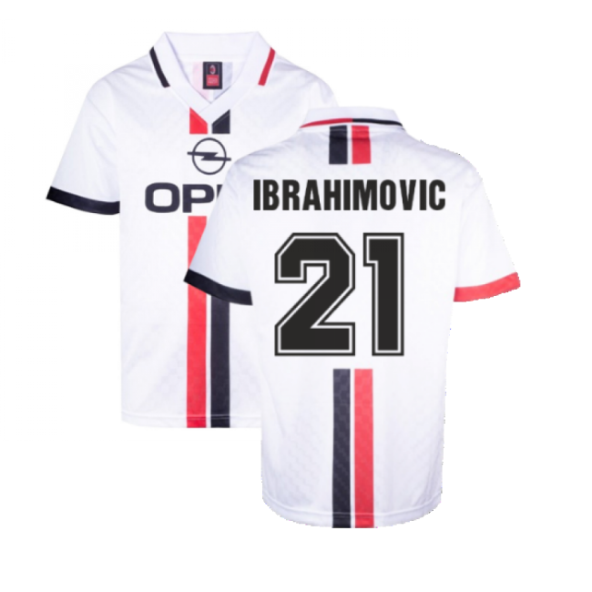 AC Milan 1996 Away Retro Shirt (Ibrahimovic 21)-The Soccer Shirt Hub