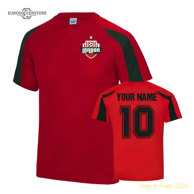 Your Name Arsenal Sports Training Jersey (Red)-The Soccer Shirt Hub