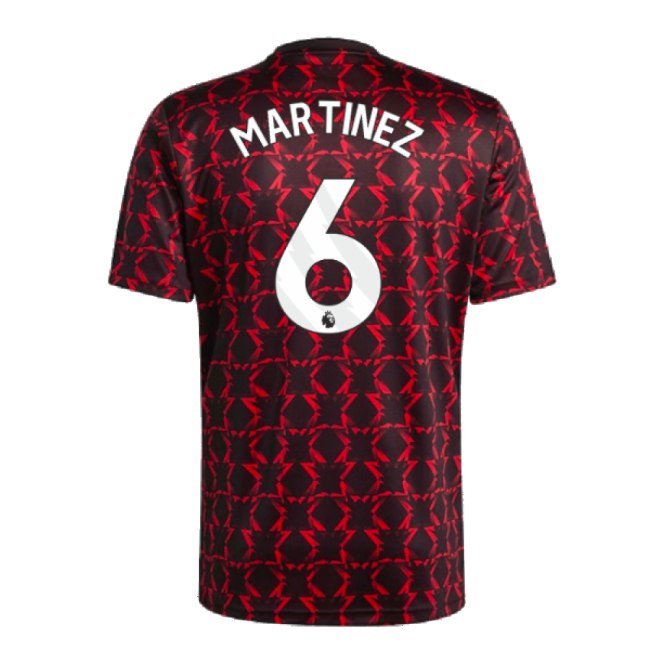 2024-2025 Man Utd Pre-Match Shirt (Black) (Martinez 6)-The Soccer Shirt Hub