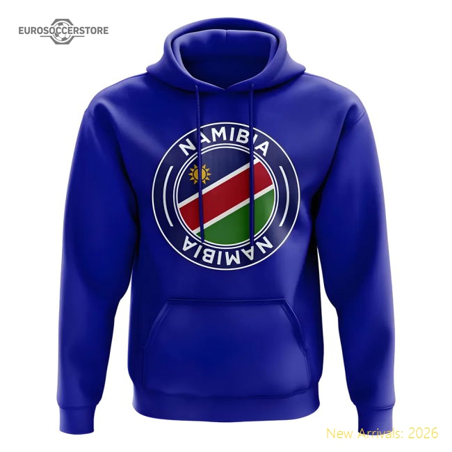 Namibia Football Badge Hoodie (Royal)-The Soccer Shirt Hub