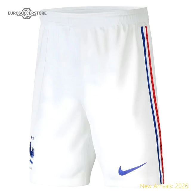 2020-2021 France Nike Away Shorts (White) - Kids-The Soccer Shirt Hub