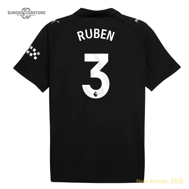2025-2026 Man City Away Shirt (Ruben 3)-The Soccer Shirt Hub